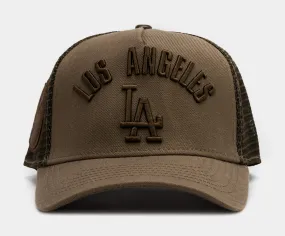 Los Angeles Dodgers Men's Brown Trucker Snapback Hat