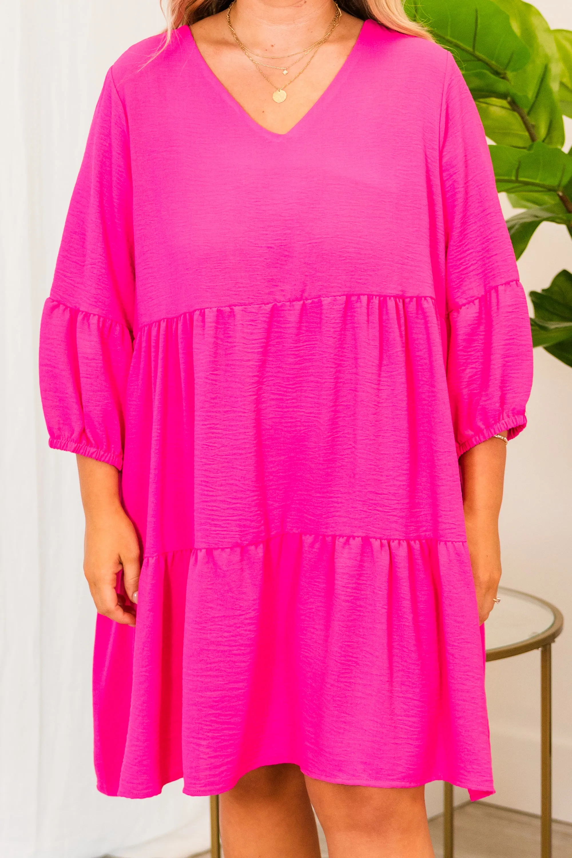 Enchanting Love Fuchsia Dress