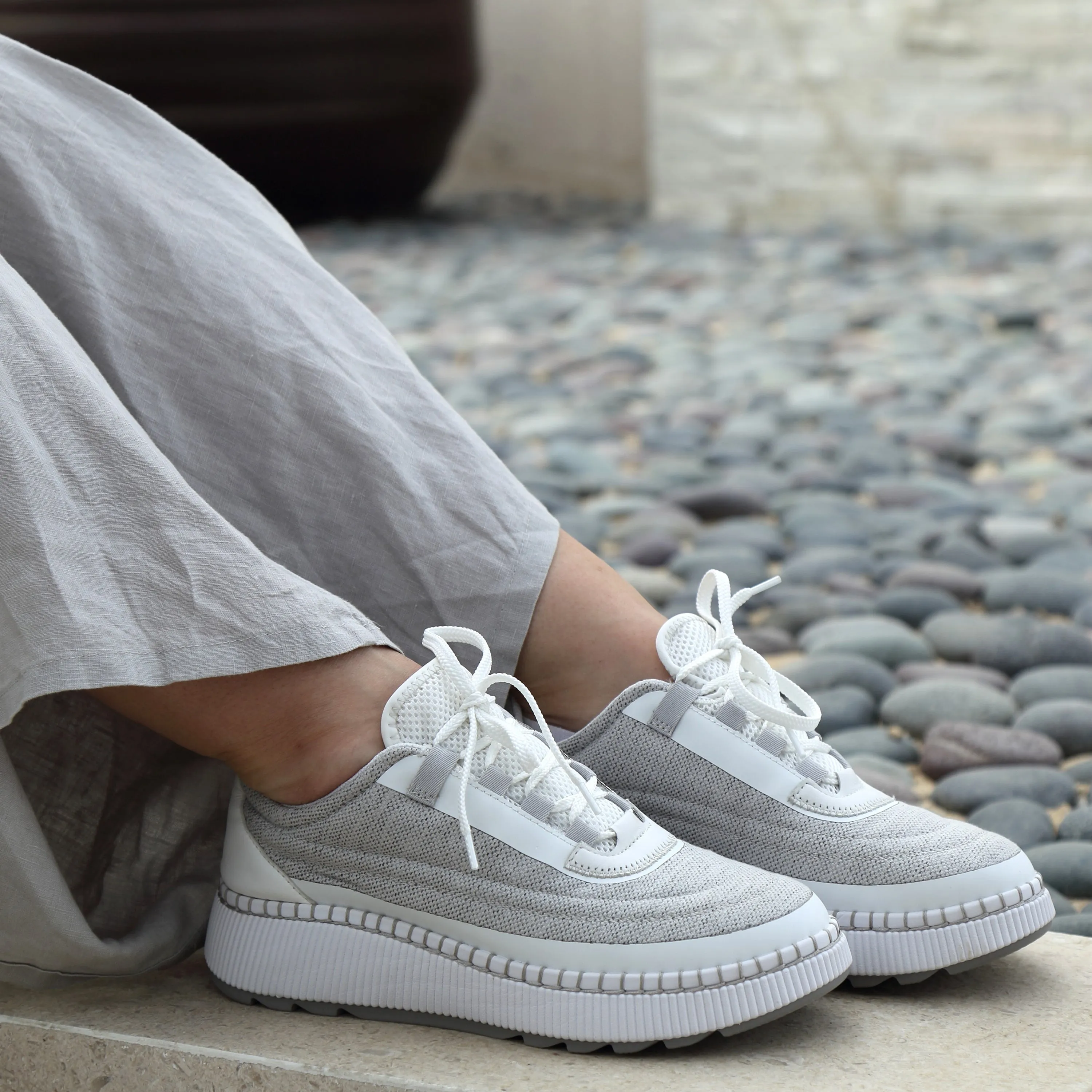 Luxmotion Waterproof Canvas and Leather Sneaker by Sayah