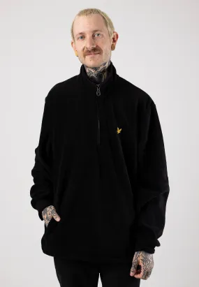 Lyle & Scott Black Fleece Quarter Zip Sweater