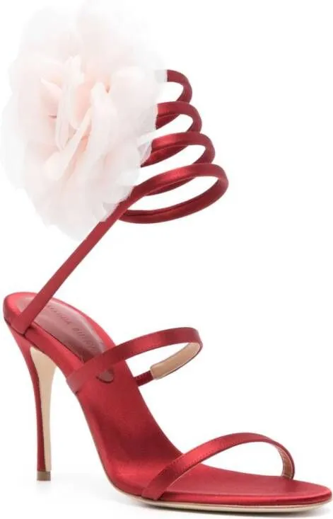 Magda Butrym Red Floral Sandals