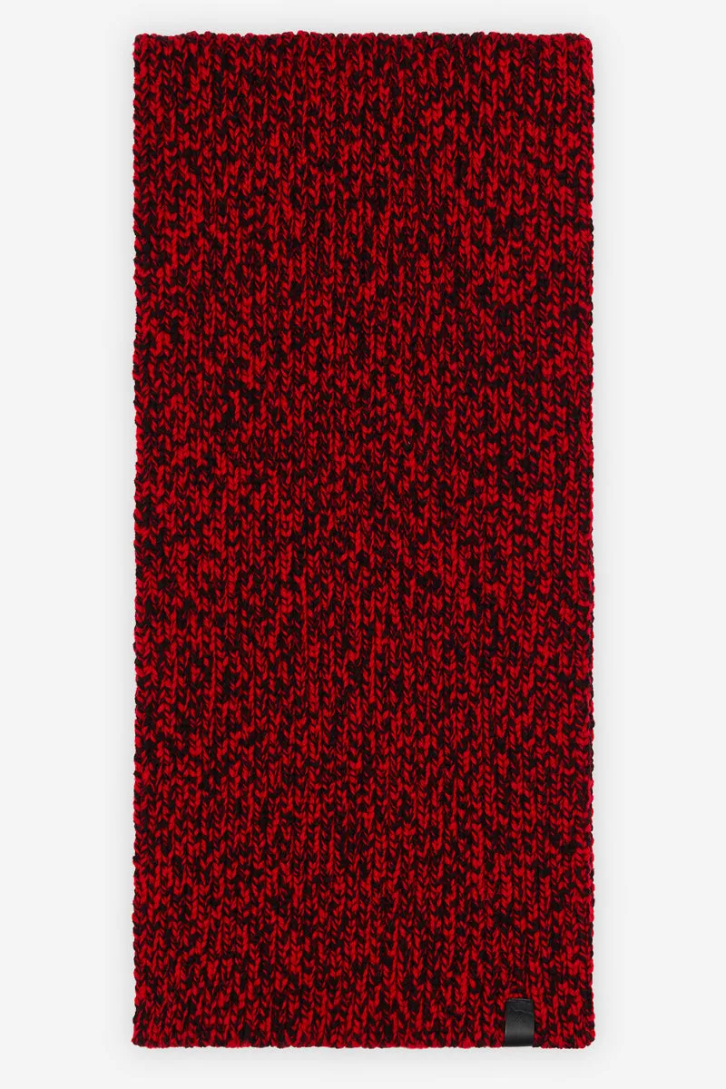 Maison Kitsun Mouline Scarf Black Red Check.