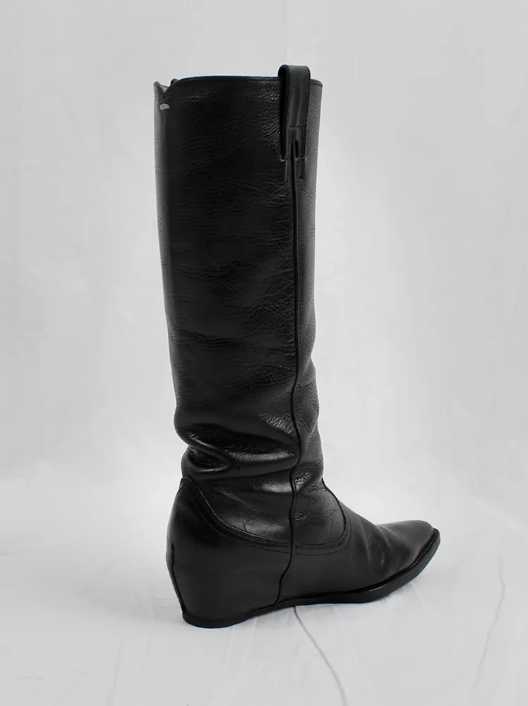 Maison Martin Margiela heelless cowboy boots with hidden wedge - Size 36 - Spring 2000.