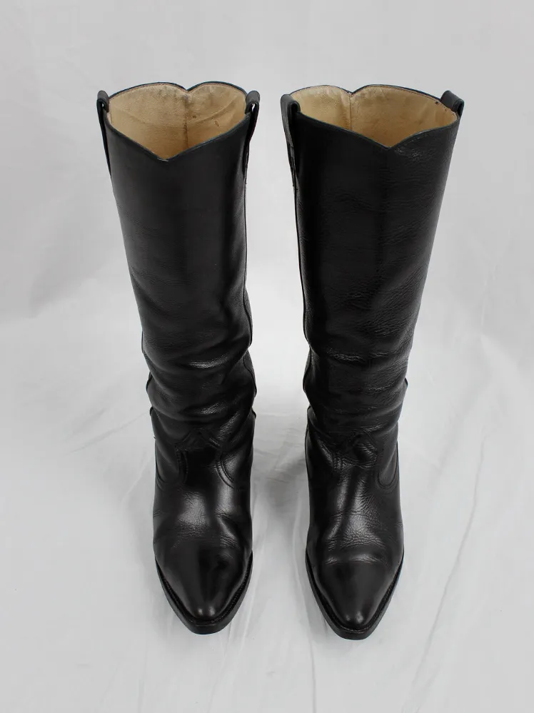 Maison Martin Margiela heelless cowboy boots with hidden wedge - Size 36 - Spring 2000.