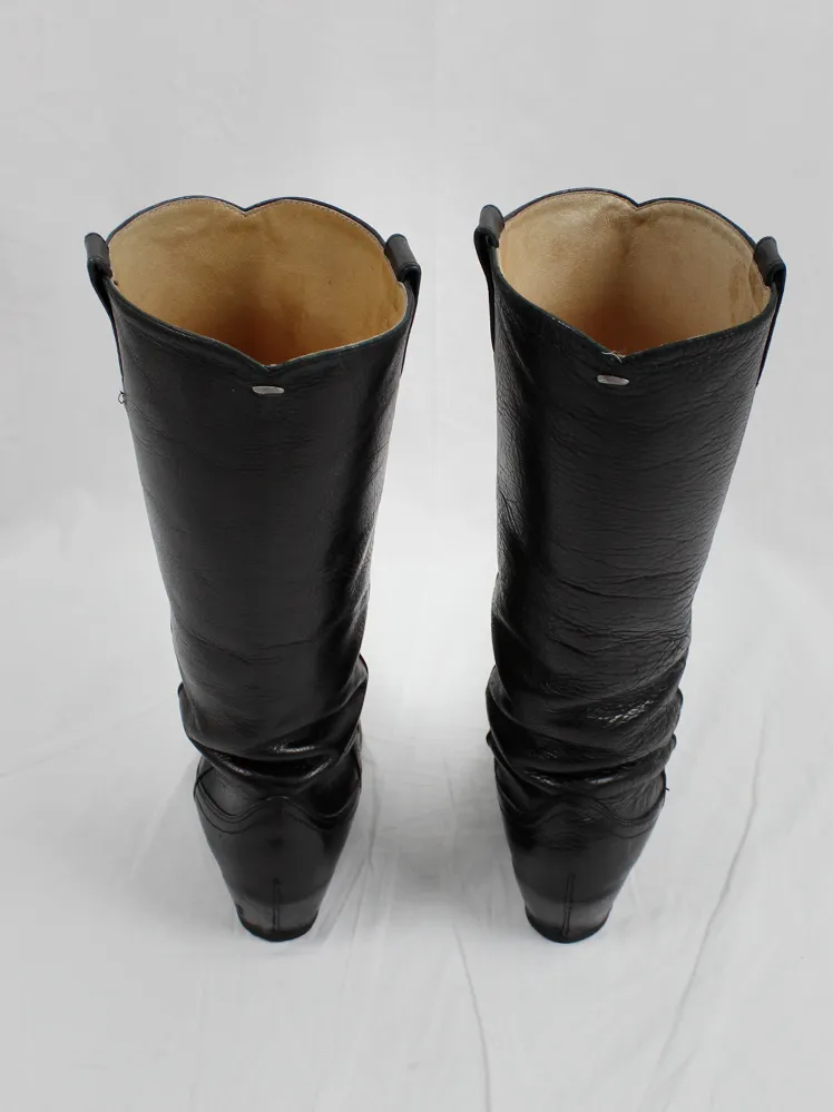 Maison Martin Margiela heelless cowboy boots with hidden wedge - Size 36 - Spring 2000.