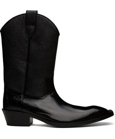 Martine Rose Black Cowboy Boots