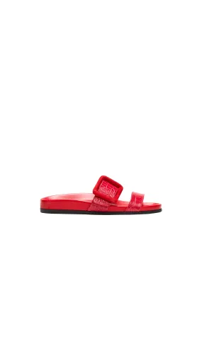 Mayfu Fussbett Croco Slide Sandals Red