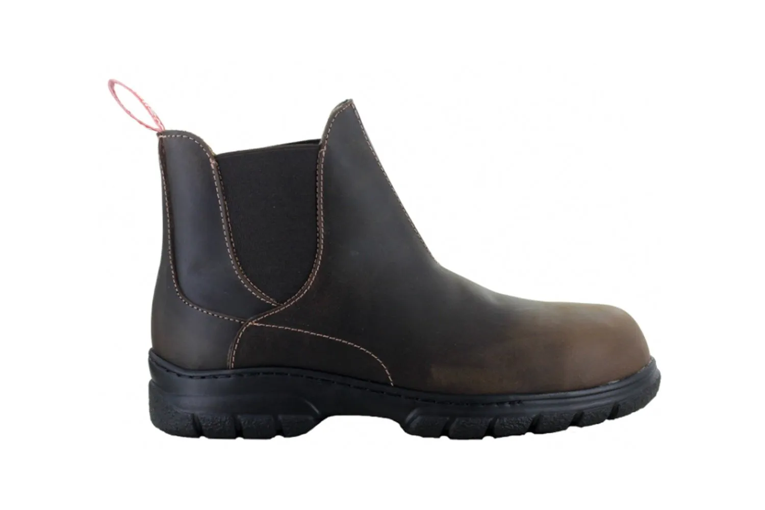 Mellow Walk Maddy EH PR Brown Leather Work Boots for Women