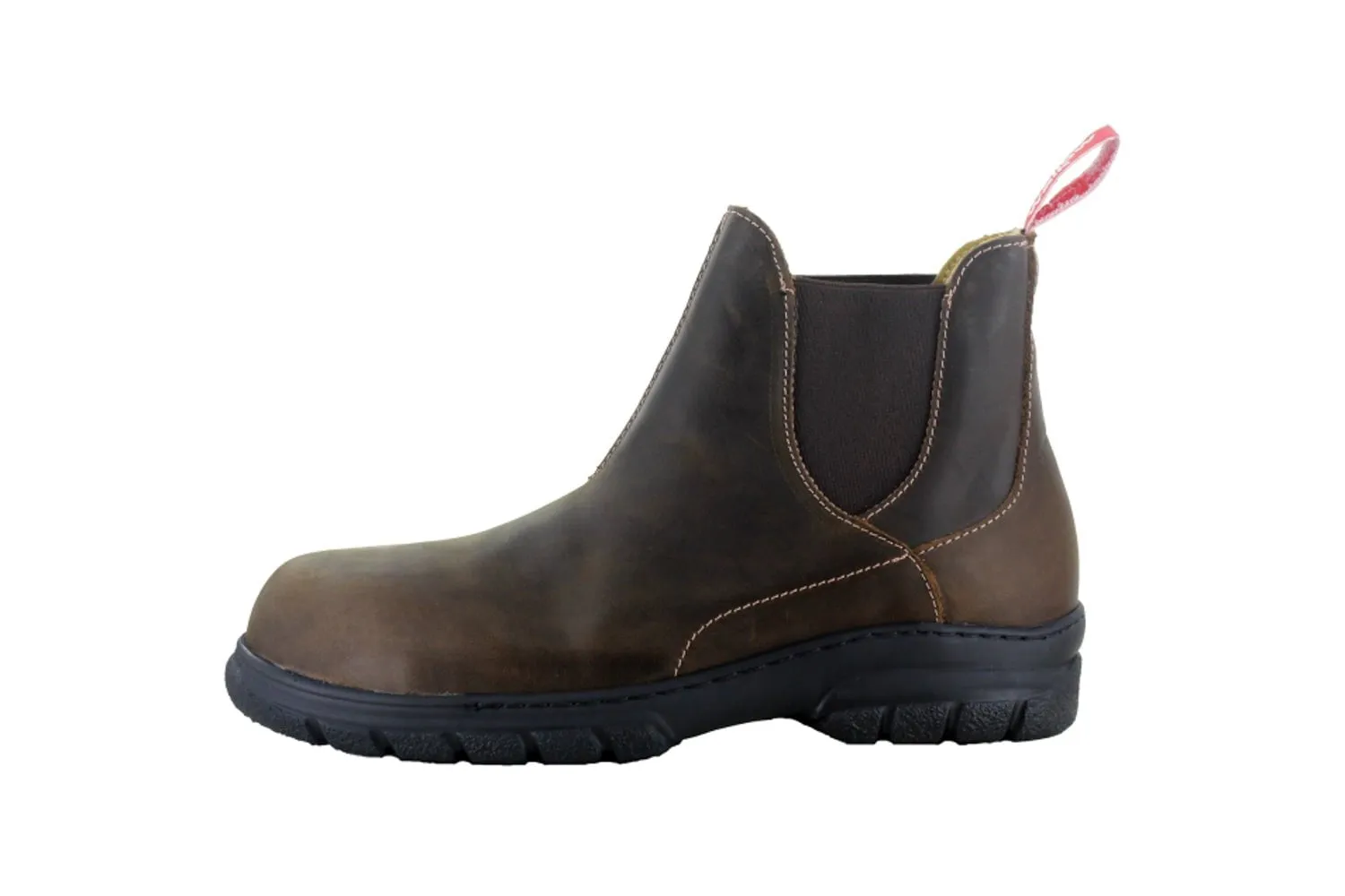 Mellow Walk Maddy EH PR Brown Leather Work Boots for Women