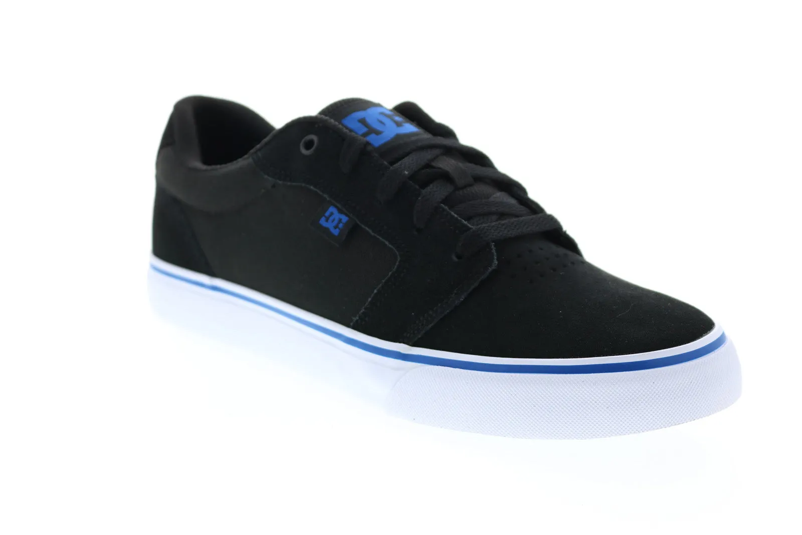 Mens Black Suede Lace Up Skate Sneakers Shoes - DC Anvil 303190.