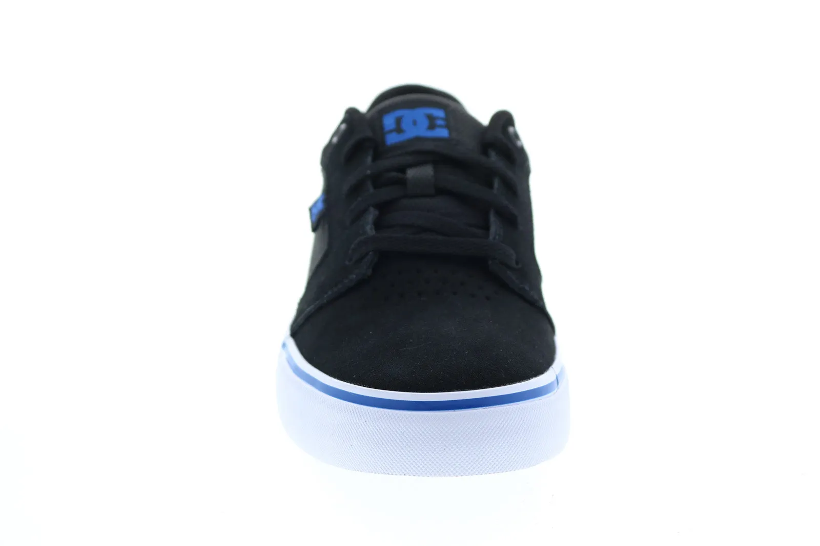 Mens Black Suede Lace Up Skate Sneakers Shoes - DC Anvil 303190.