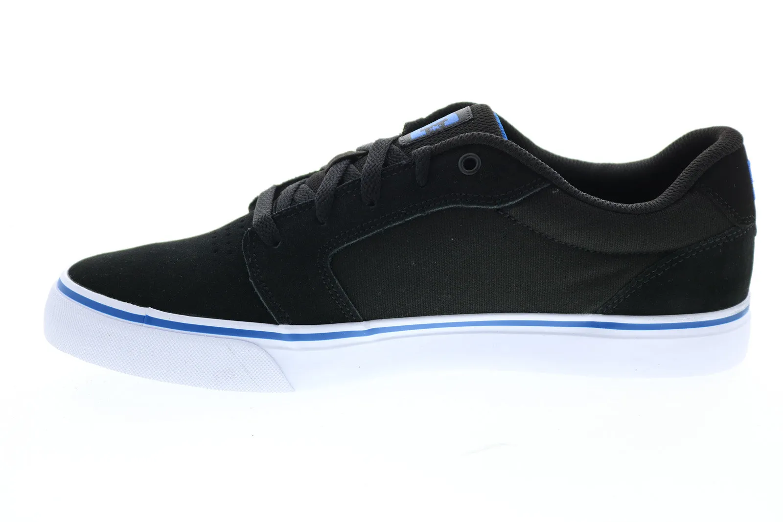 Mens Black Suede Lace Up Skate Sneakers Shoes - DC Anvil 303190.