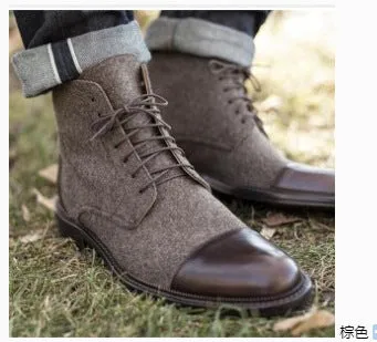 Men's Boots in New Basic Style with Custom Color Matching for Foreign Trade