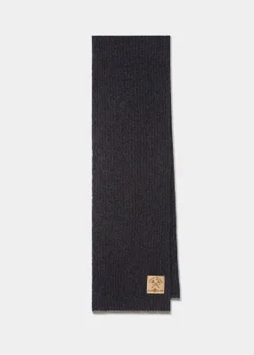 Men's Cashmere Scarf in Charcoal Mix by Alan Paine UK