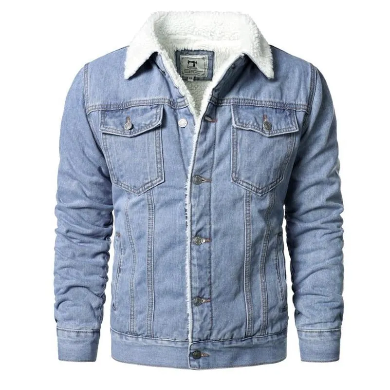 Men's Casual Denim Coats with Wool Liner - Stylish Winter Jackets