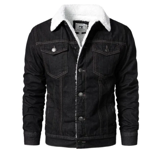 Men's Casual Denim Coats with Wool Liner - Stylish Winter Jackets