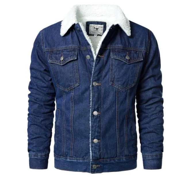 Men's Casual Denim Coats with Wool Liner - Stylish Winter Jackets