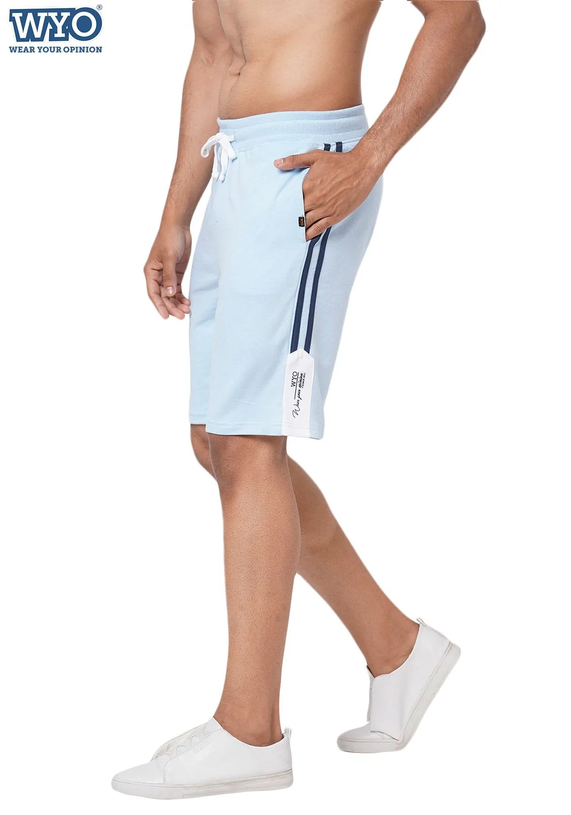 Mens CB Shorts SkyBlue White