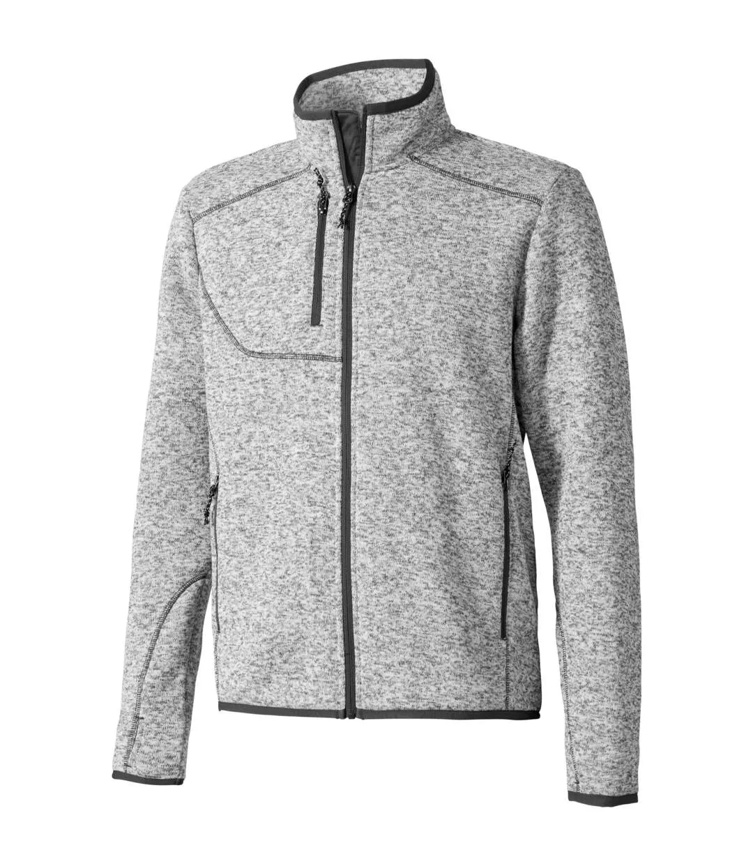 Mens Heather Grey Knit Jacket