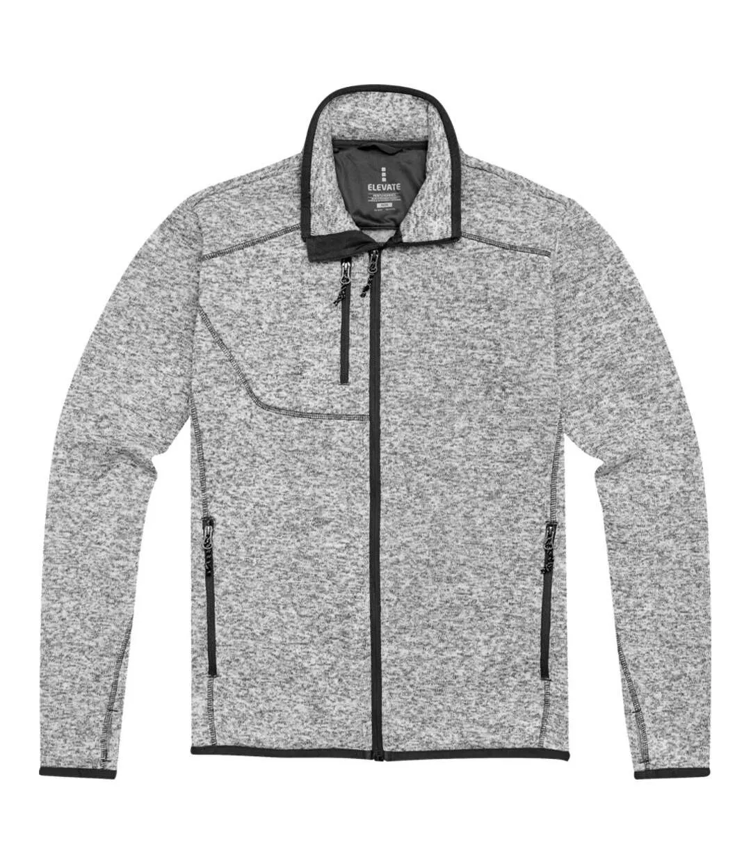 Mens Heather Grey Knit Jacket