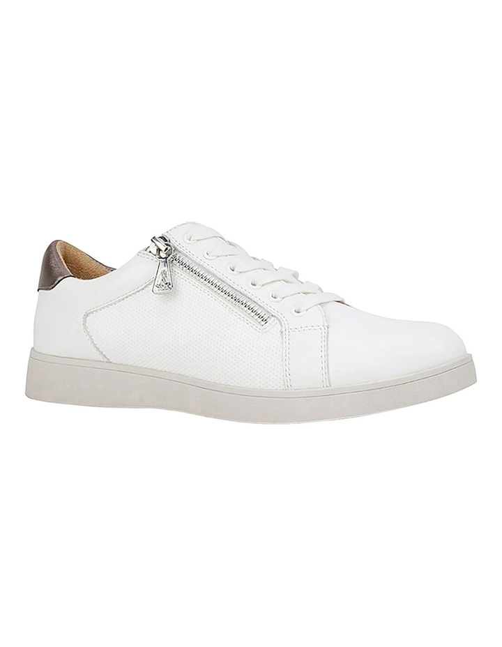 White Zip Up Sneaker Mimosa