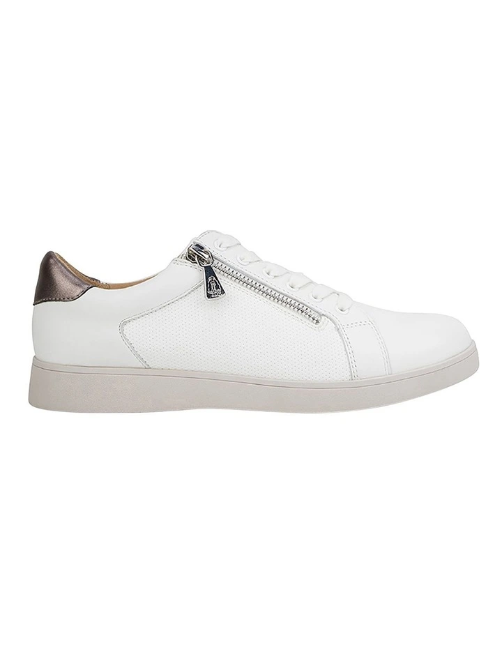 White Zip Up Sneaker Mimosa