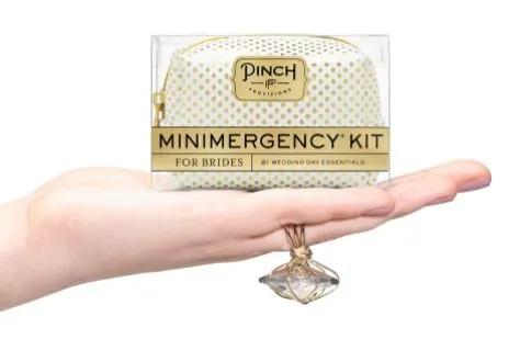 Mini Emergency Bridal Kit - White/Gold Dot