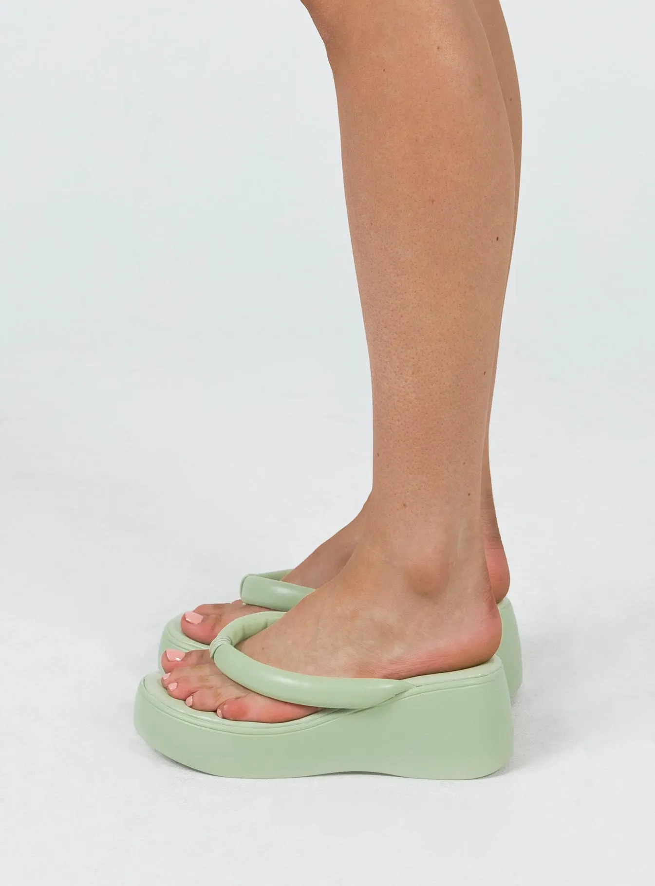 Mint Platform Sandals for Daylight