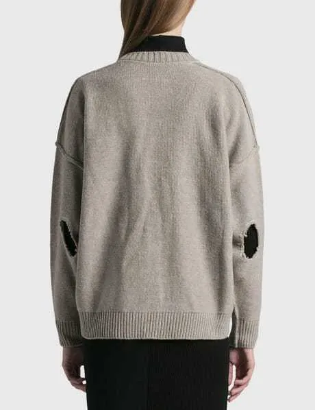 MM6 Maison Margiela Cardigans - Casual Style Wool Long Sleeves Medium Logo