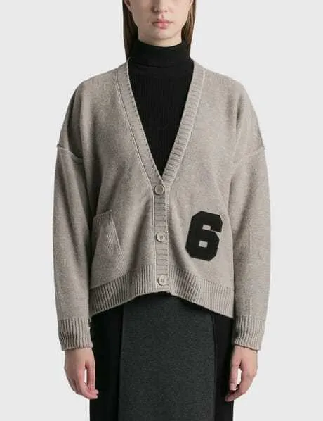 MM6 Maison Margiela Cardigans - Casual Style Wool Long Sleeves Medium Logo