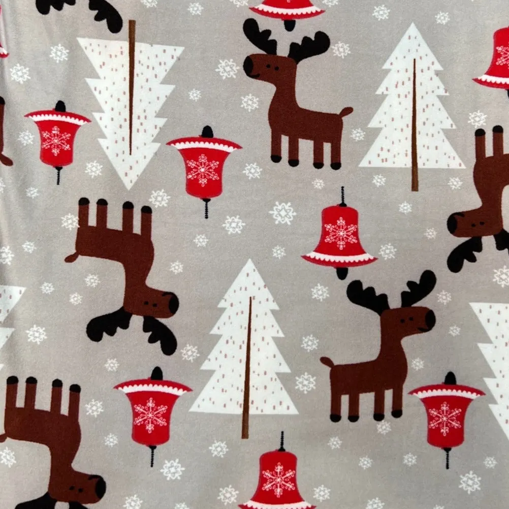 Mocha Reindeer Print Christmas Soft Leggings