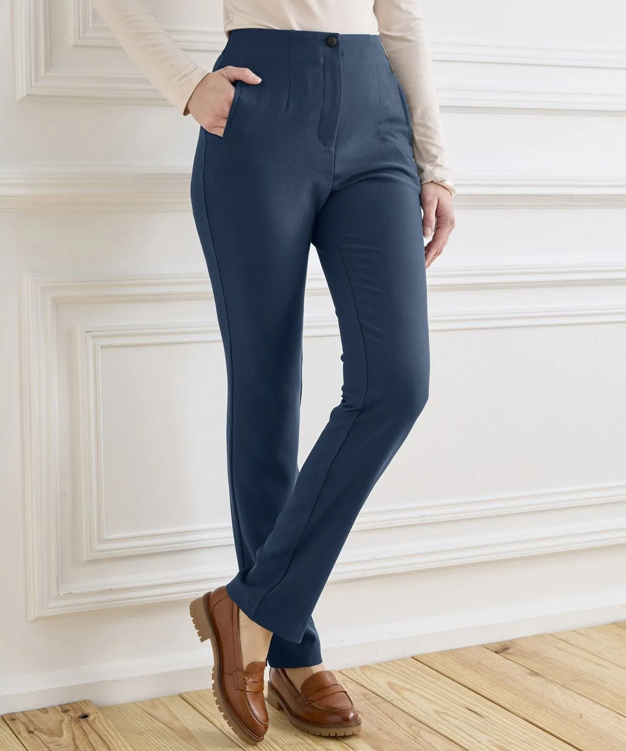 Tummy-Control Narrow Leg Pants