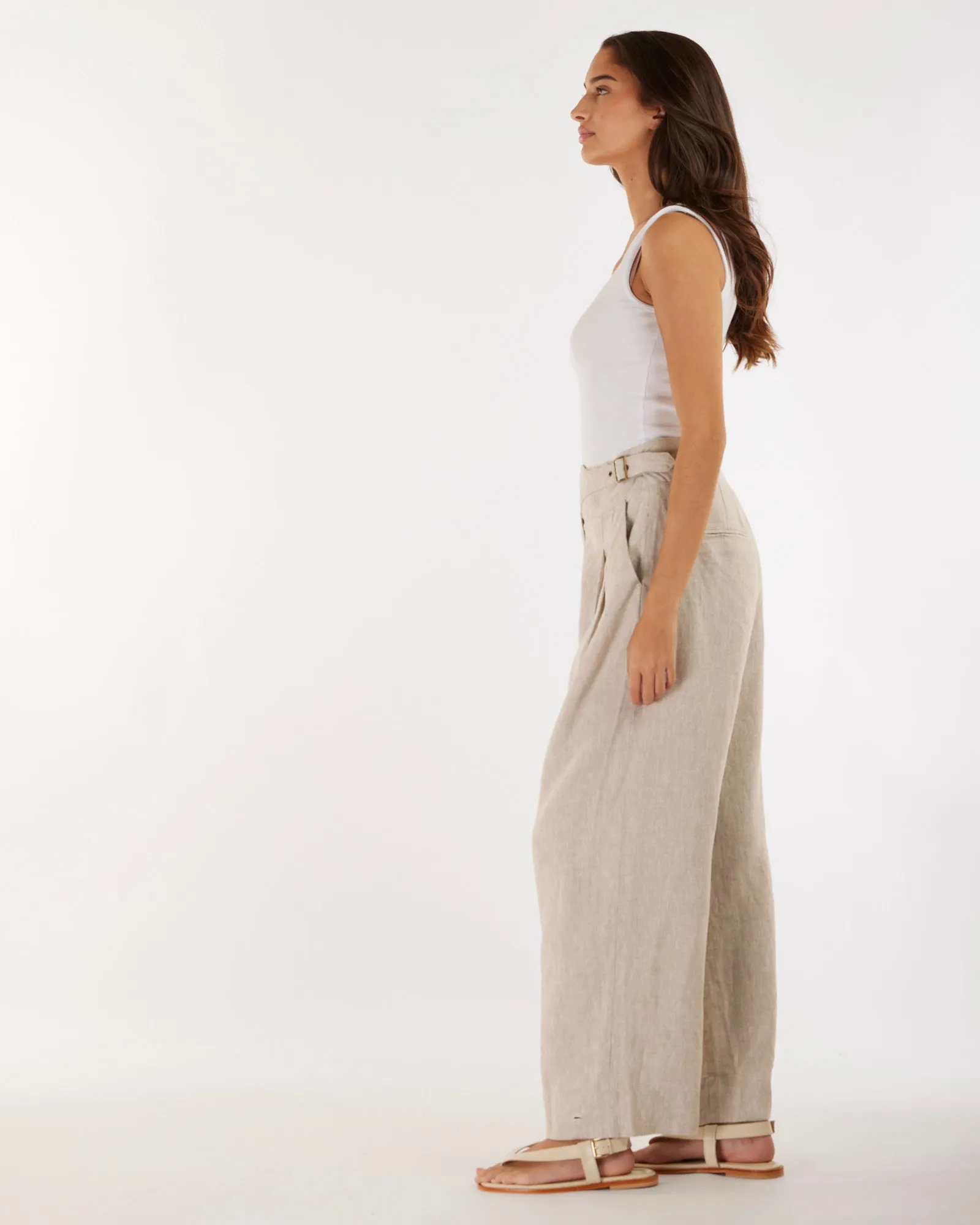 Natural Linen Pants Eugene - Shop Now