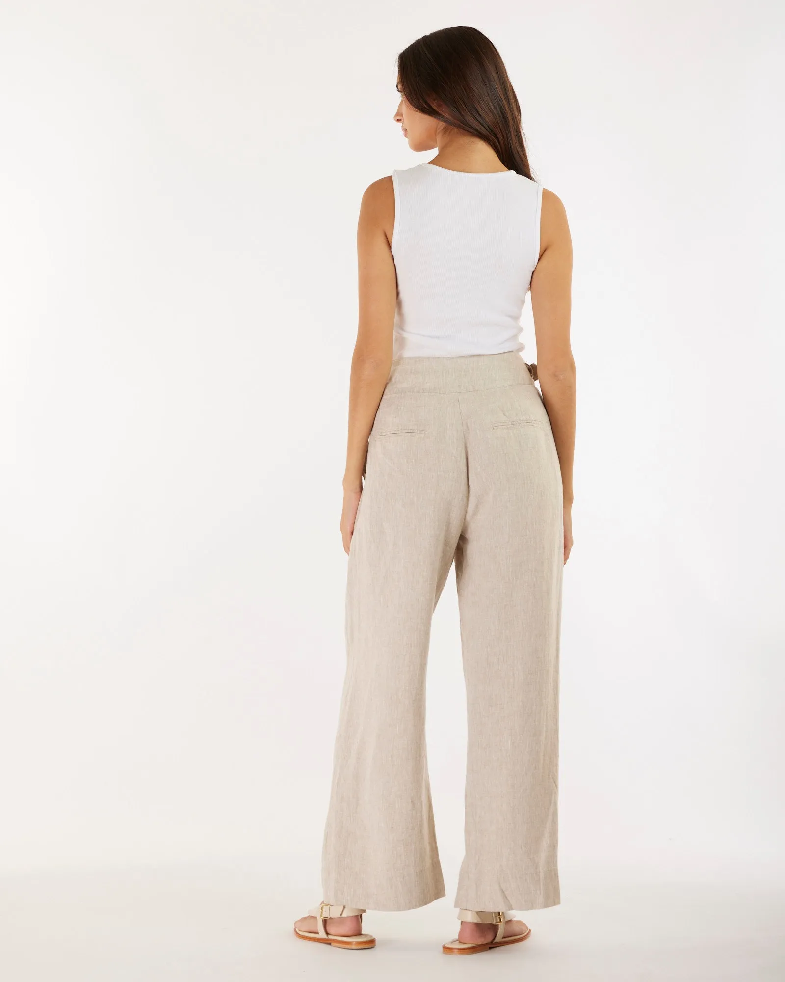 Natural Linen Pants Eugene - Shop Now