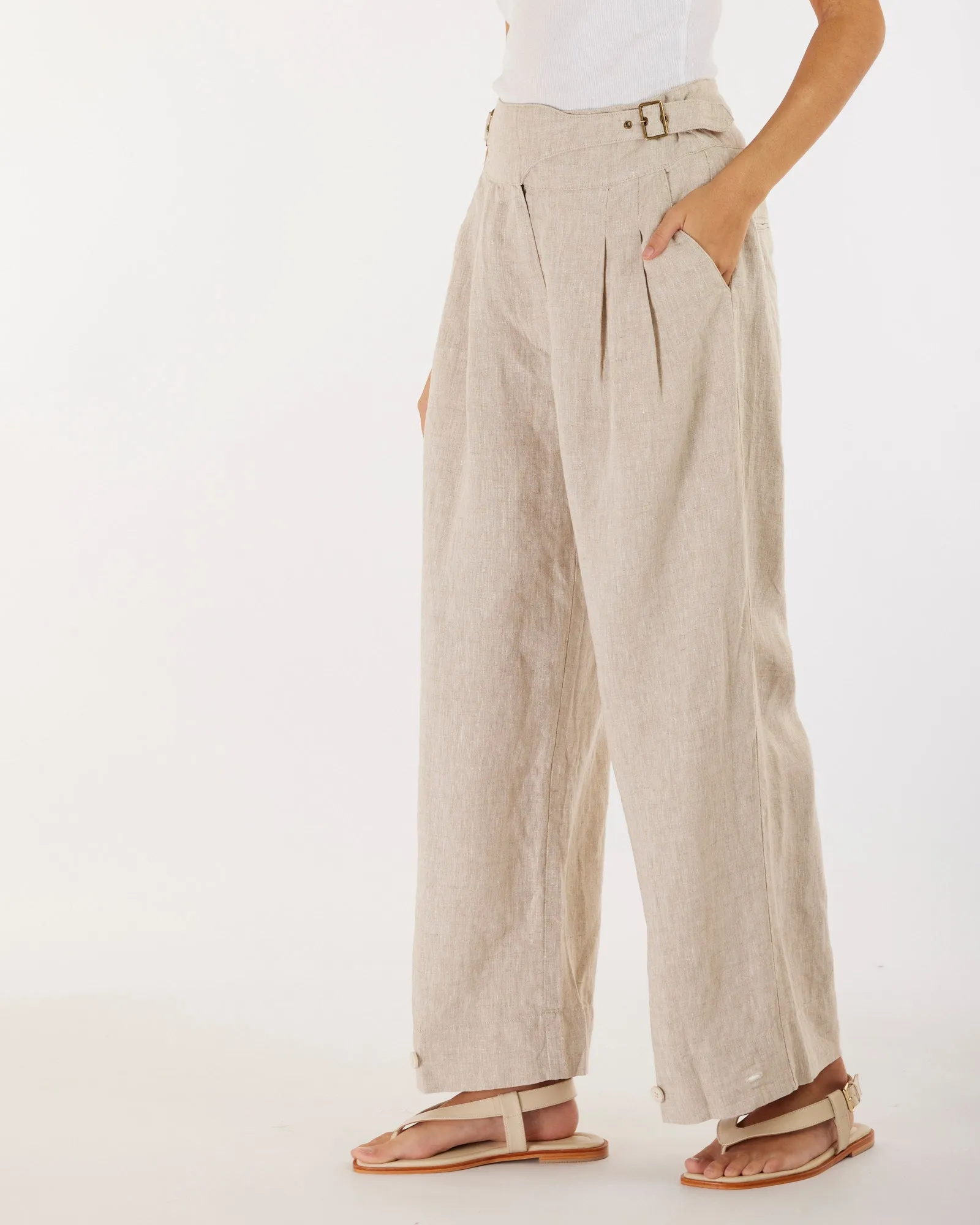 Natural Linen Pants Eugene - Shop Now