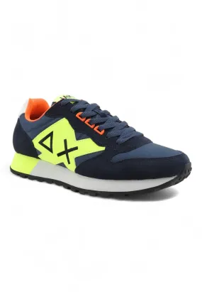 Navy Blue SUN68 Jaki Fluo Uomo Sneaker Z34113.