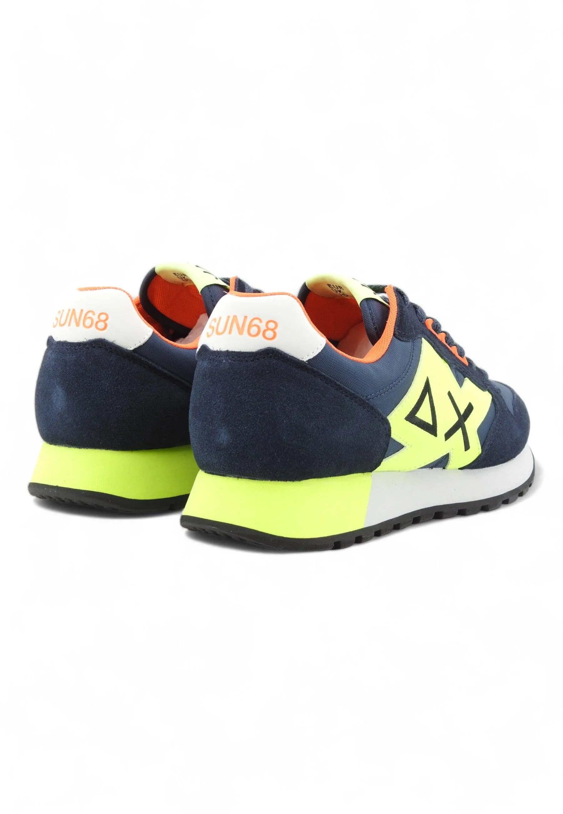 Navy Blue SUN68 Jaki Fluo Uomo Sneaker Z34113.