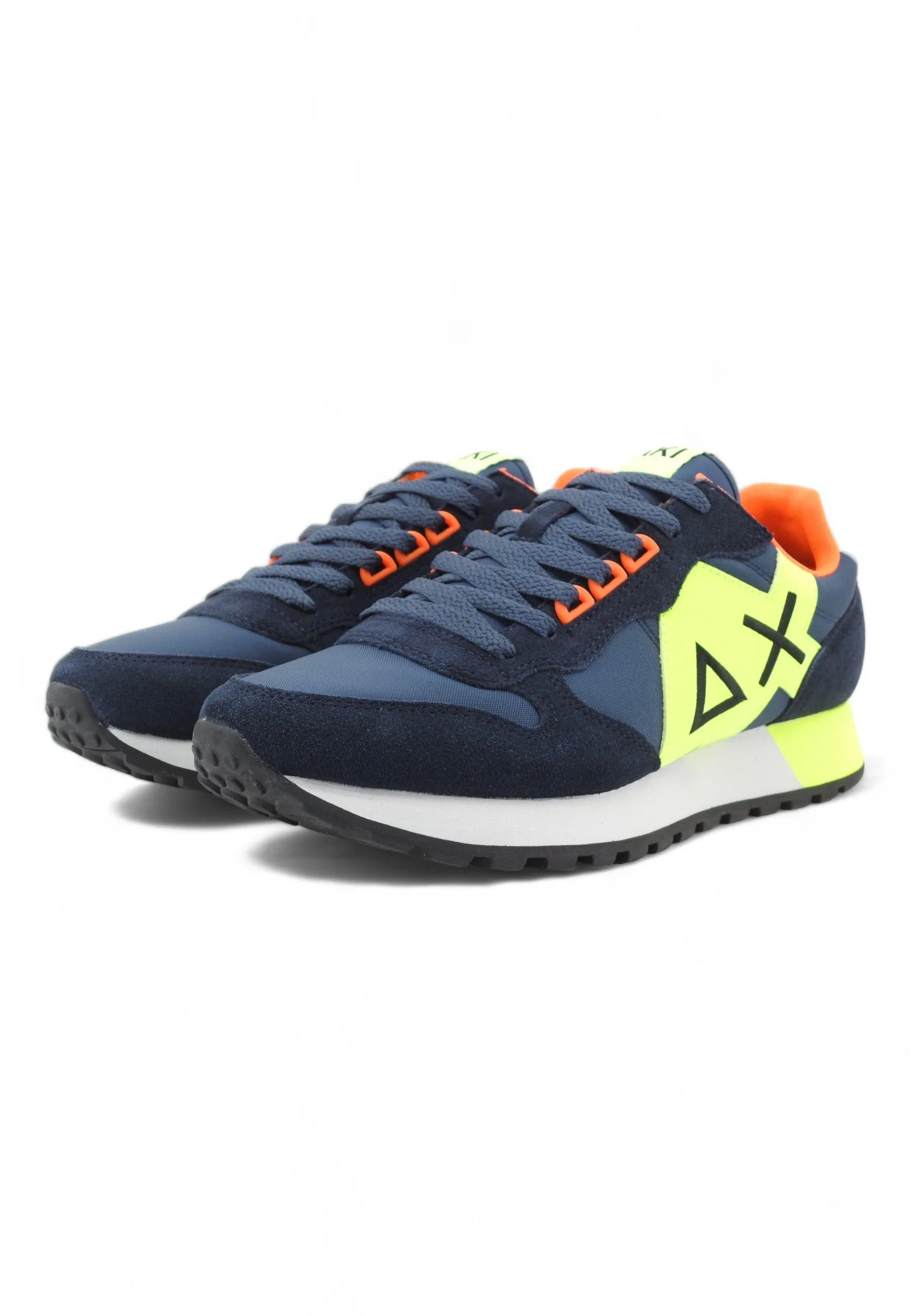 Navy Blue SUN68 Jaki Fluo Uomo Sneaker Z34113.