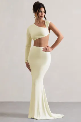 Neomie Cream Fishtail Maxi Skirt - Shop Now