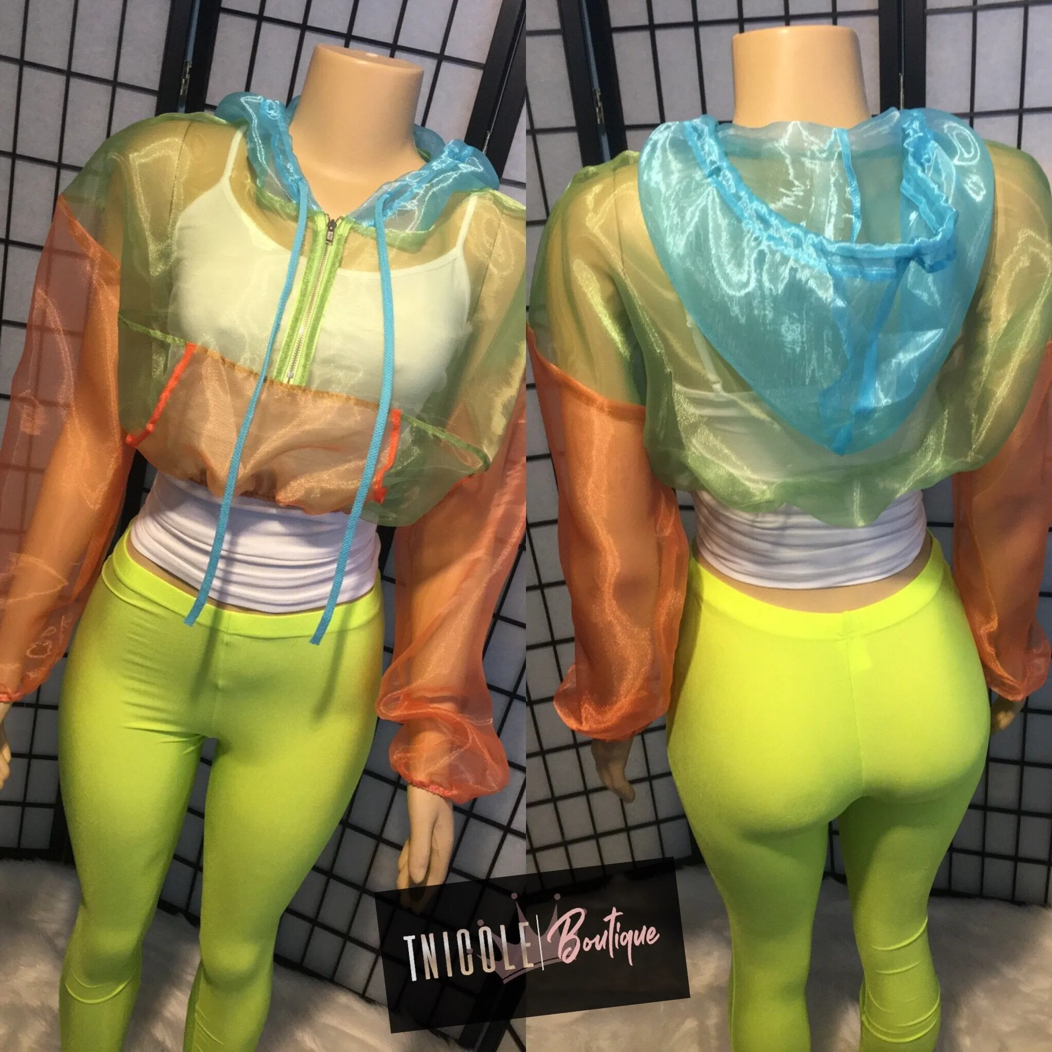 Neon Bright Crop Jacket