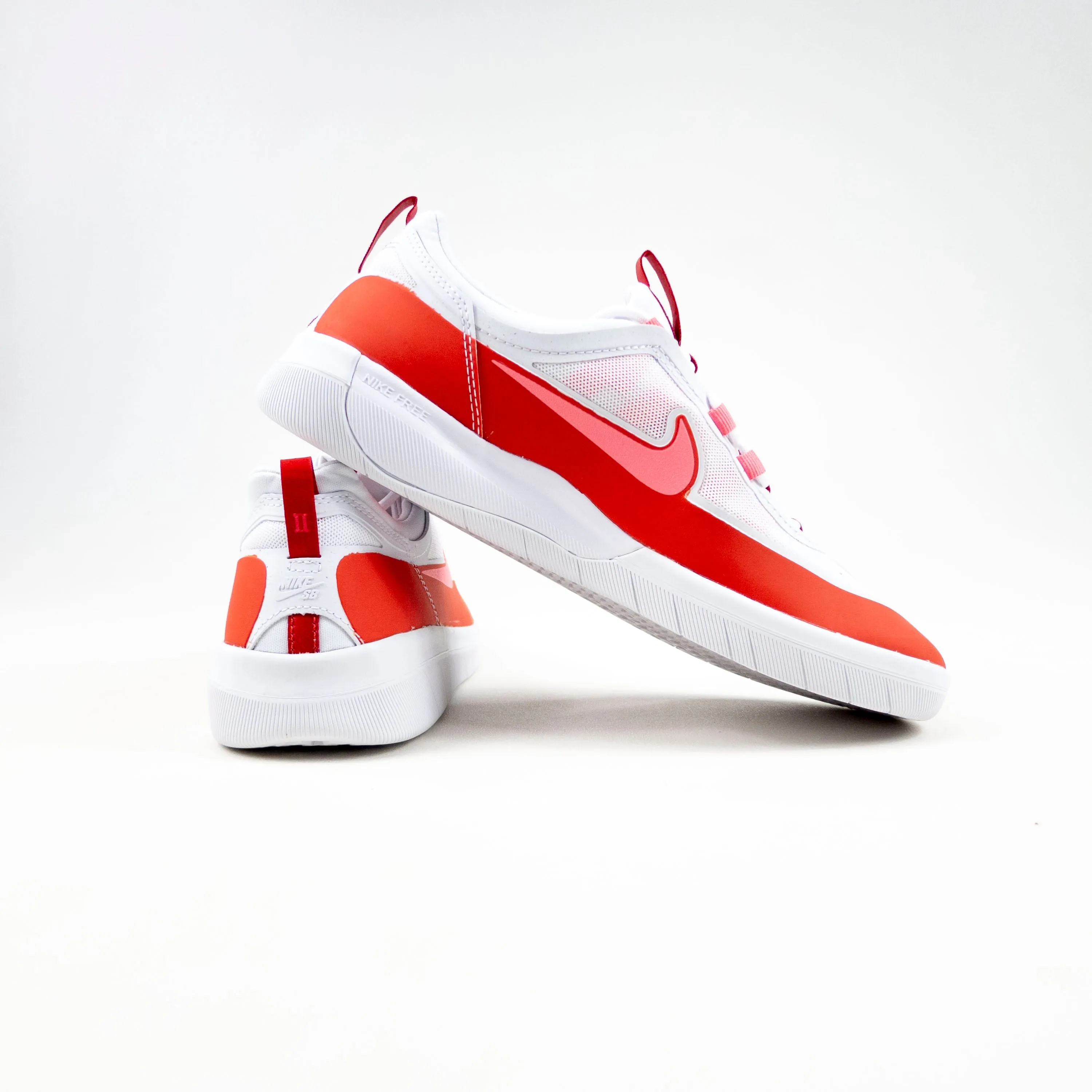 Nike SB Nyjah Free 2 Shoes in Lobster/Pink Gaze-White (600)