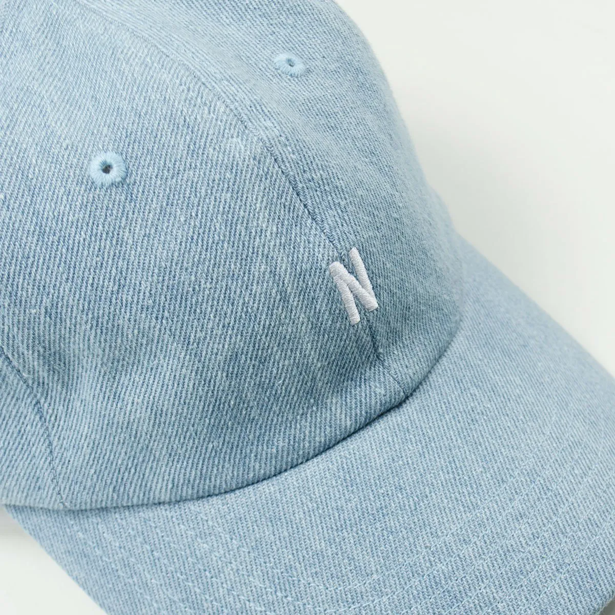 Norse Projects Denim Sports Cap Sunwashed - Shop Now