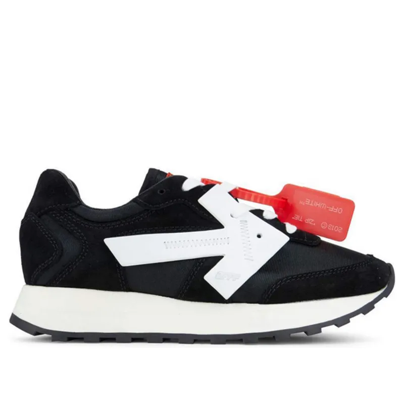 Off-White Womens WMNS HG Runner Black White Marathon Running Shoes Sneakers OWIA163S19D800341001