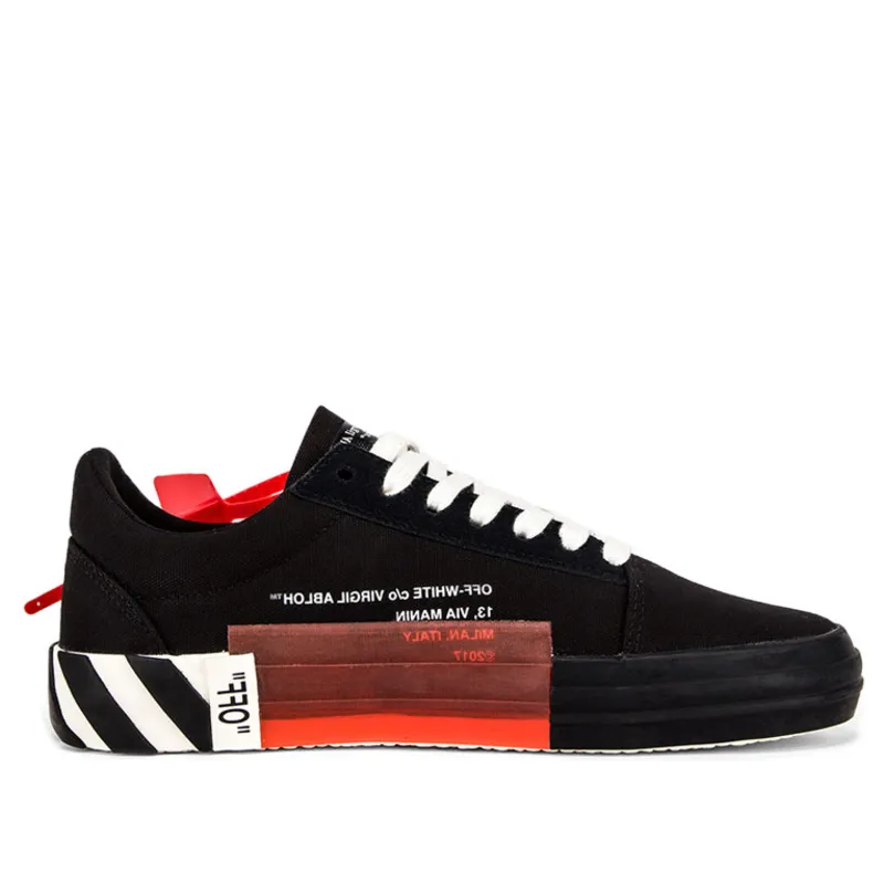 Off-White Womens WMNS Vulc Low Top Black Sneakers Shoes OWIA146R198000161000