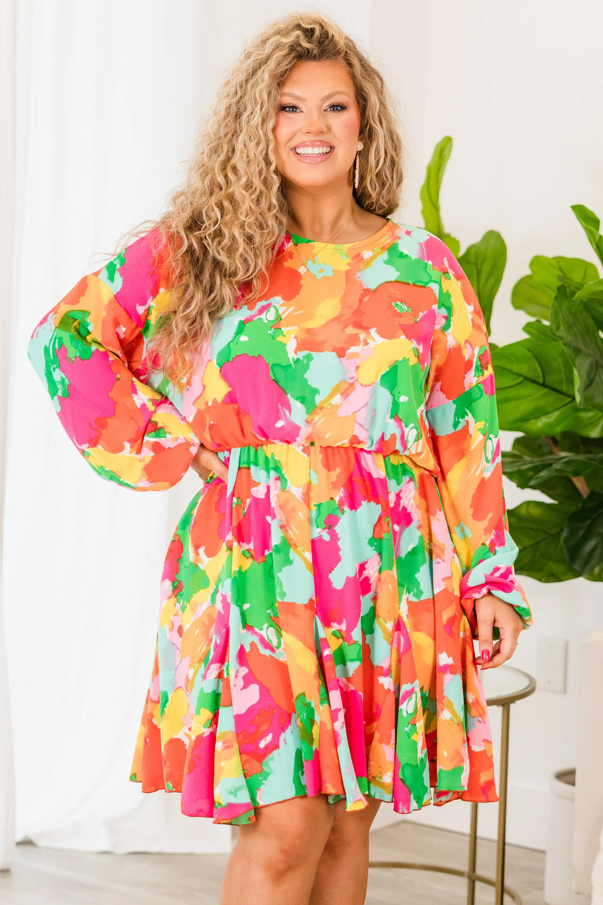 Orange Blooming Life Dress