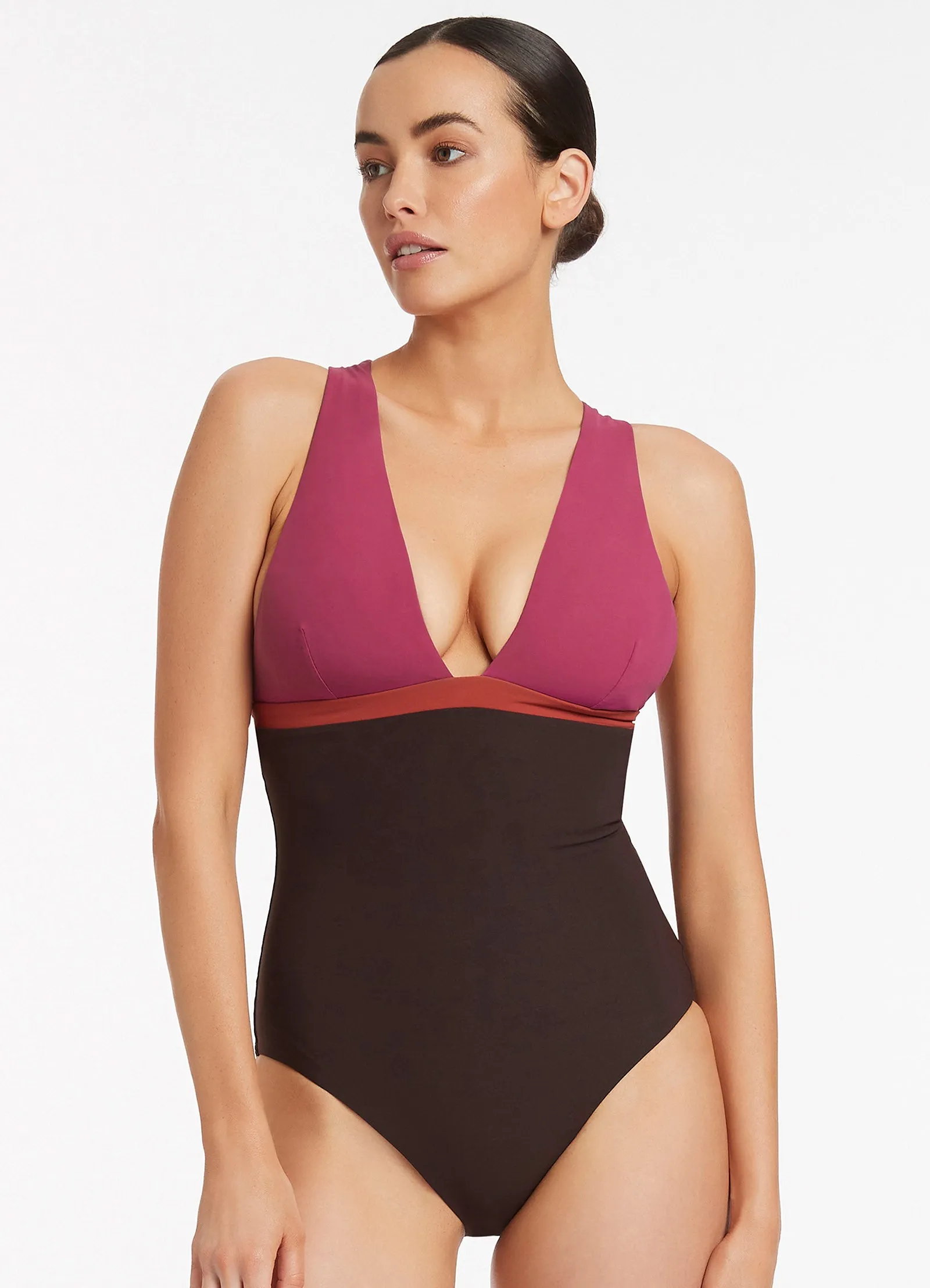 Orchid One Piece Swimsuit with Versatile Tie Back