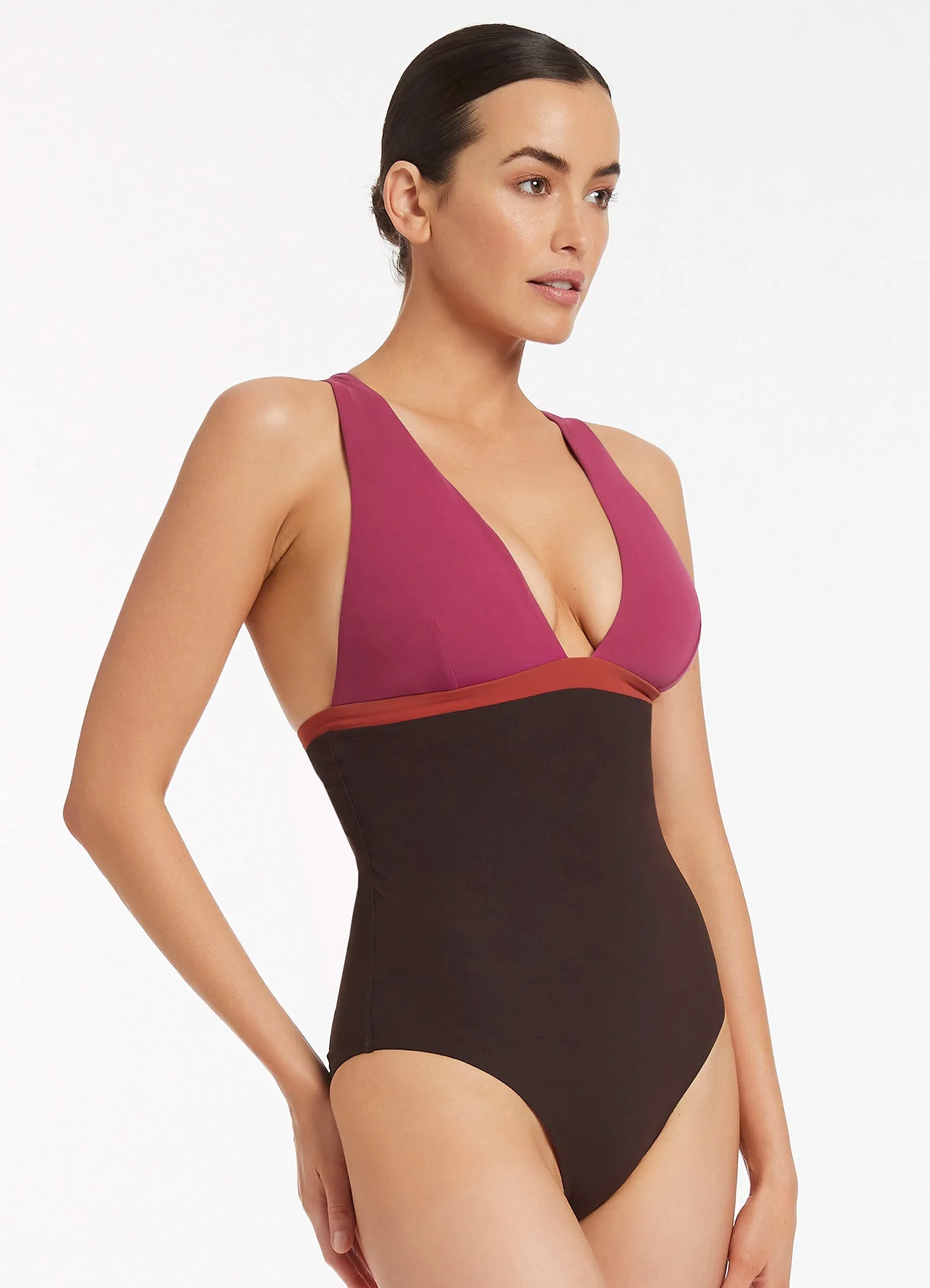 Orchid One Piece Swimsuit with Versatile Tie Back