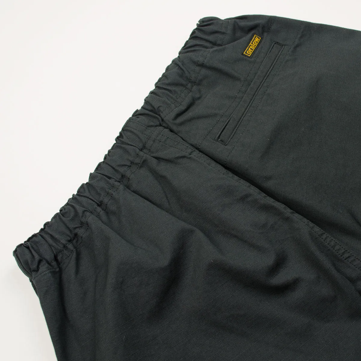 orSlow New Yorker Sumi Black Ripstop Shorts