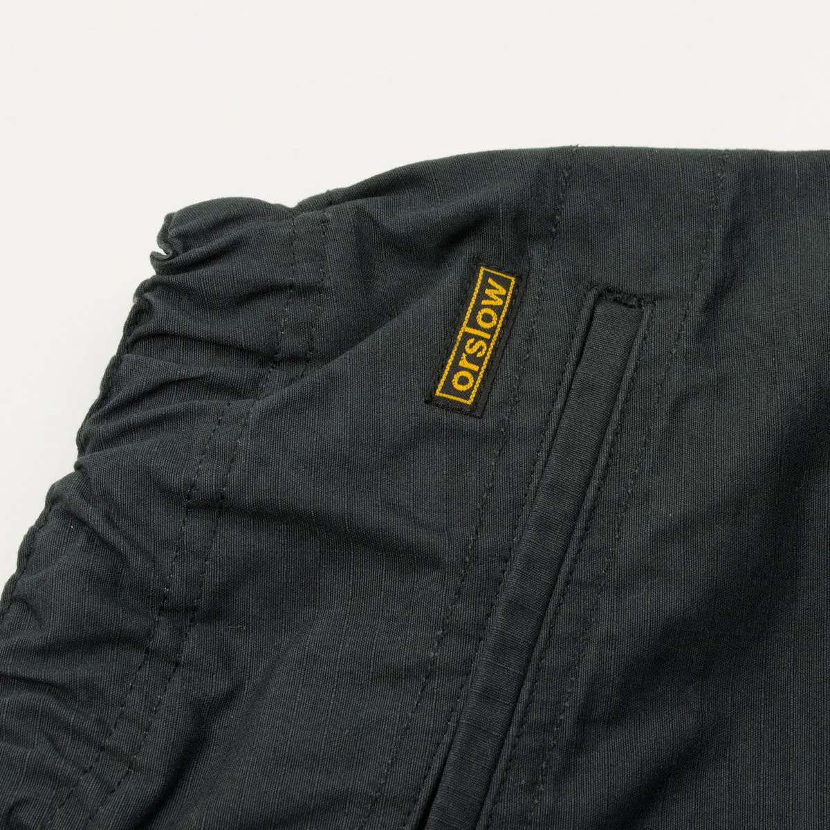 orSlow New Yorker Sumi Black Ripstop Shorts