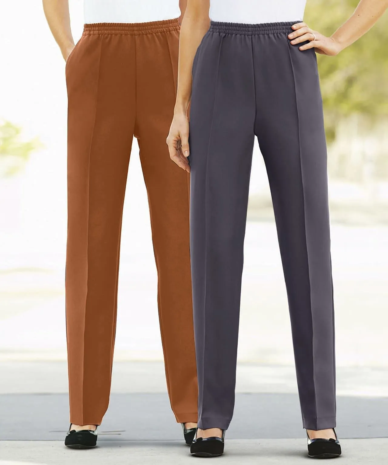 Ladies Pull-On Trousers Pack of 2